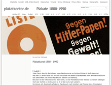Tablet Screenshot of plakatkontor.de